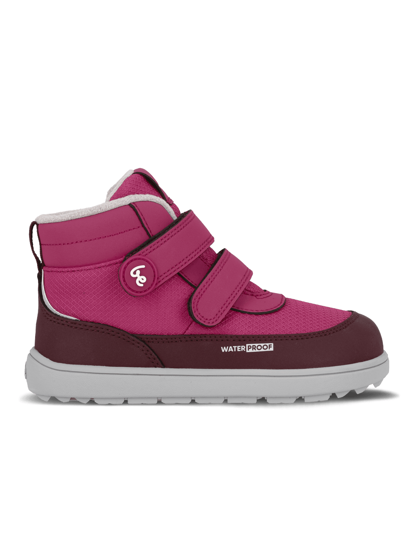 Kids winter barefoot boots Be Lenka Zippu Kids - Berry & Grey - Main